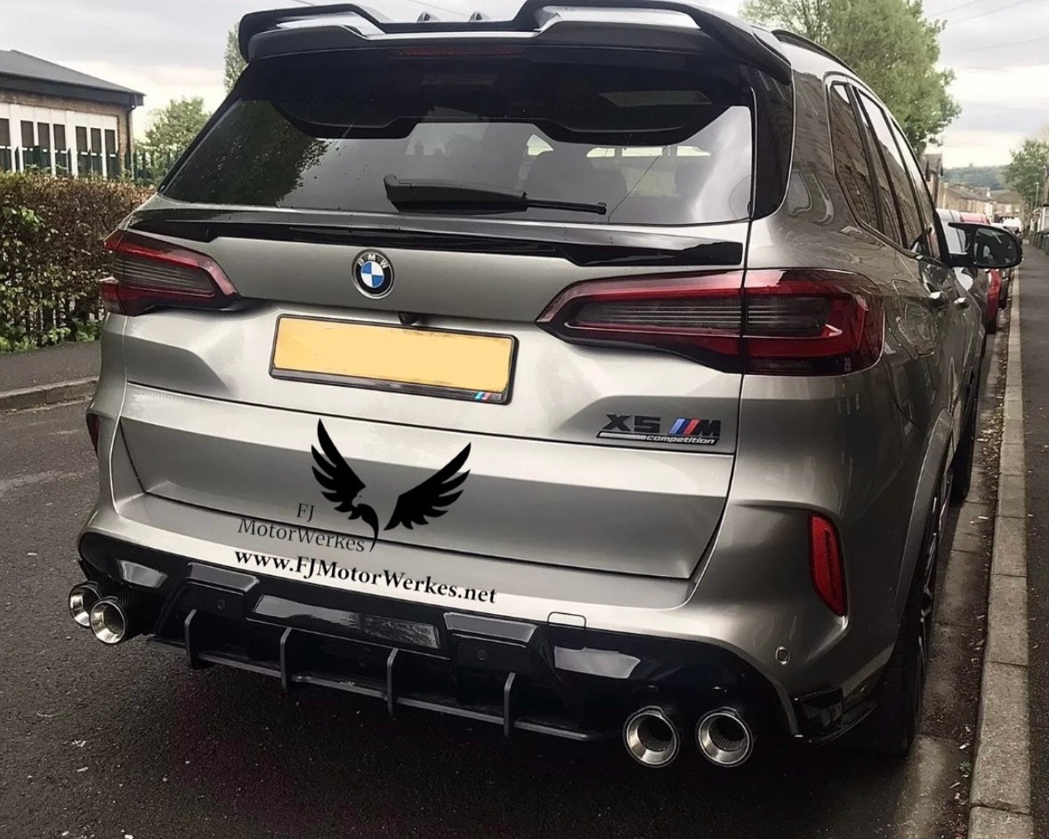 Bmw X5M X6M Carbon Fibre M Performance Exhaust Tips Direct Fit F95 F96 Silver 2019+