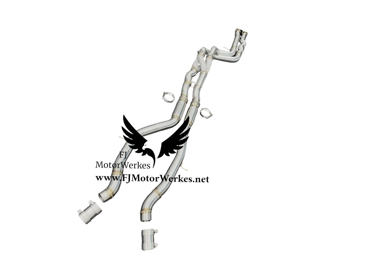 Bmw M3 F80 M4 F82 F83 (S55) Z MIDPIPE Equal Length Midpipe Catback Exhaust System stainless steel - With underbody BRACE