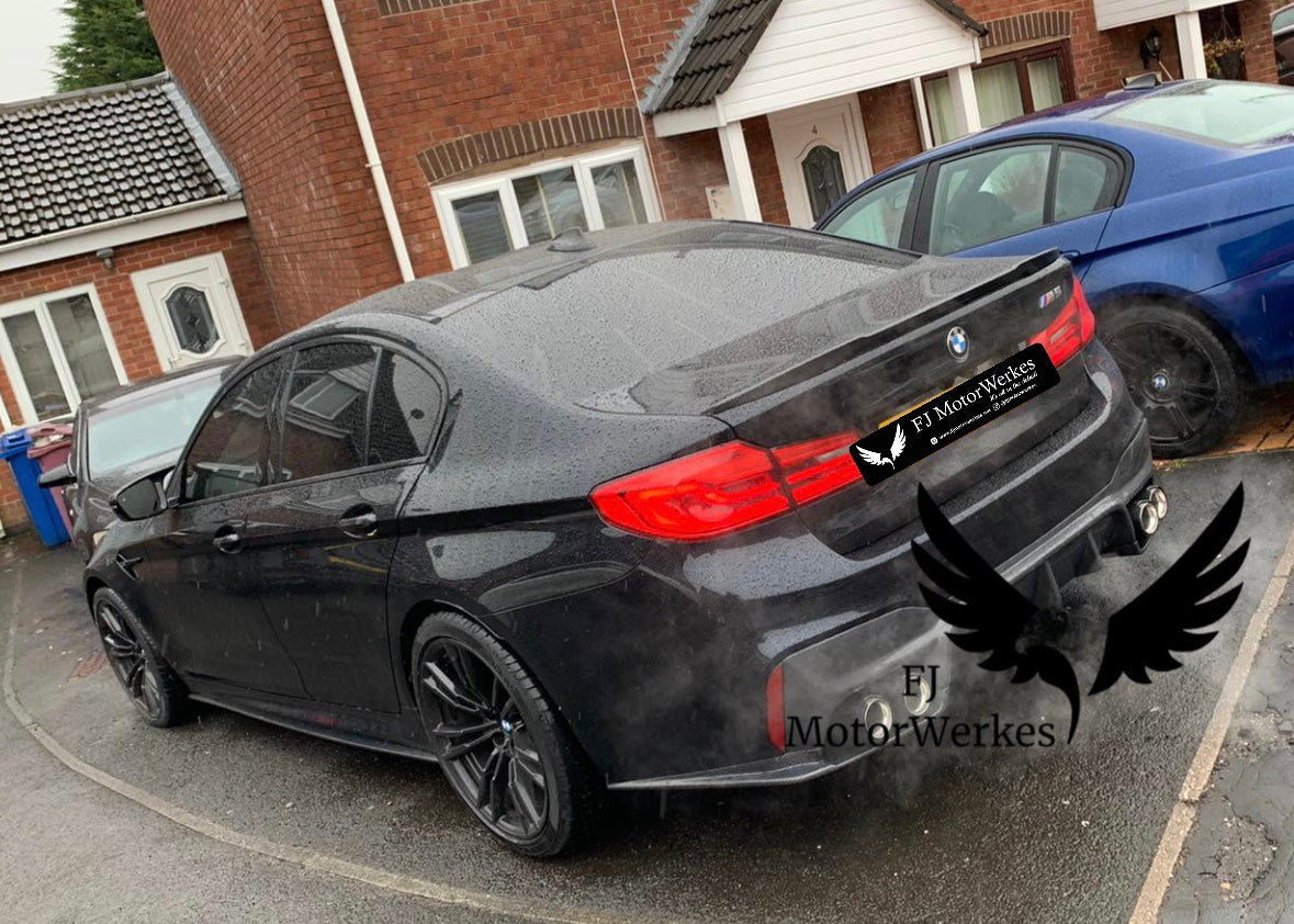 Bmw M Performance Carbon fibre exhaust tips x4 M5 F90 M8 F91 F92 F93 direct fit - Silver