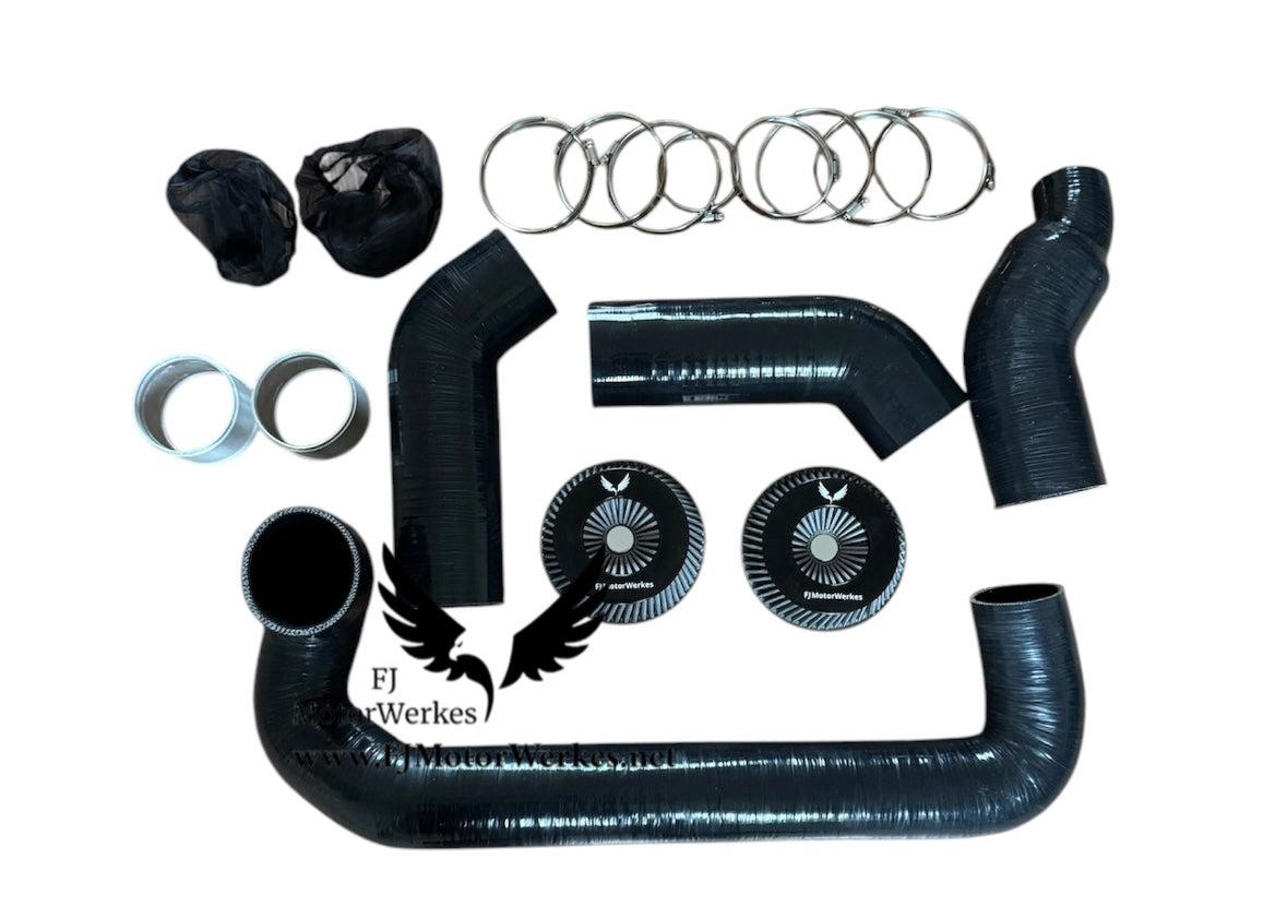 BMW M2 M3 M4 M5 M6 M8 X3M X4M X5M X6M B58 Front mount air intakes kit - Inc Rain covers