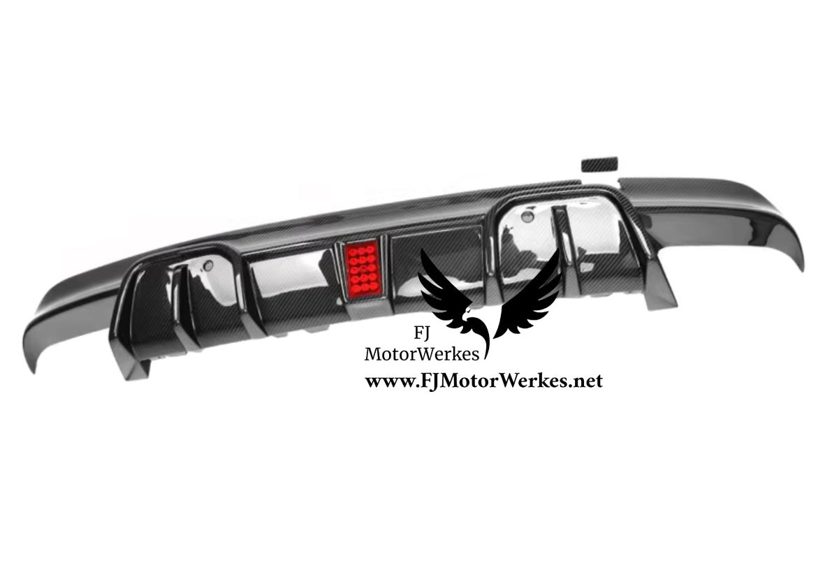 Bmw X5M X6M F95 F96 Carbon Fibre Diffuser with F1 Brake light Forza
