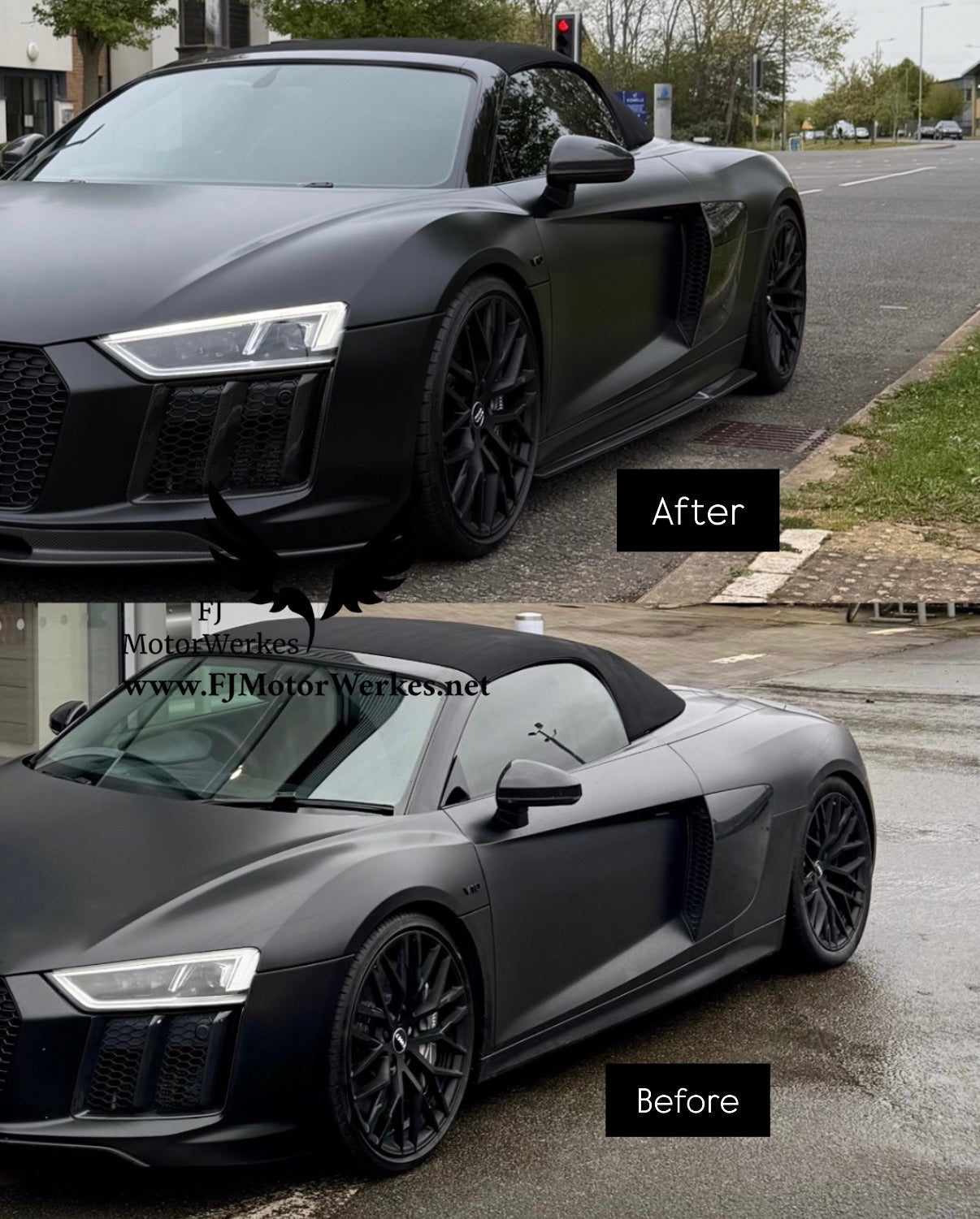 Audi R8 2x 12mm, 2x 15mm Black Wheel Spacers With Extended Bolts 2015+