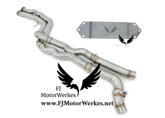 Bmw M2 COMP F87 Equal length Midpipe catback Exhaust stainless steel M2C S55 - With Brace