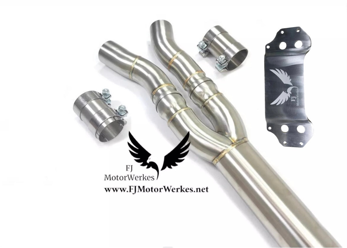 BMW M2 G87 Stainless Steel Single Midpipe exhaust - With Brace