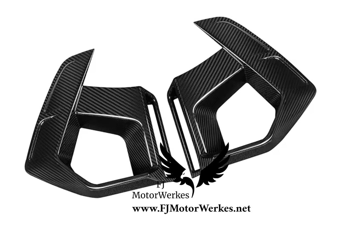 Bmw X3M X4M Front Bumper Inner Canards Lower Grille Vent Carbon Fibre - LCI ONLY