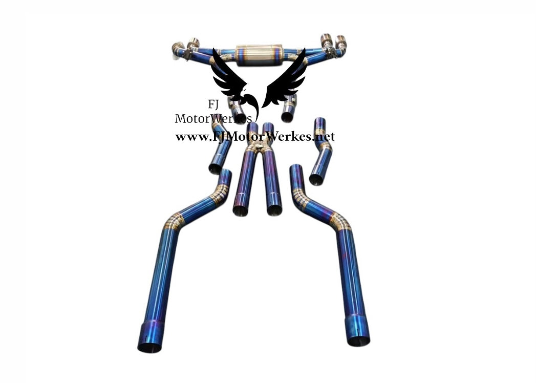 Bmw X5M X6M F95 F96 Titanium Full Catback exhaust system Pre Lci + Lci