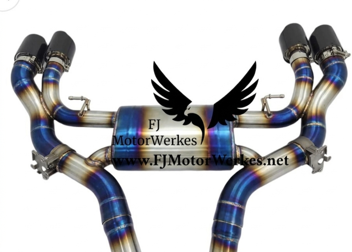 Bmw X3M X4M S58 Premium Titanium Single Midpipe Catback Valved Performance Exhaust System Pre lci + Lci
