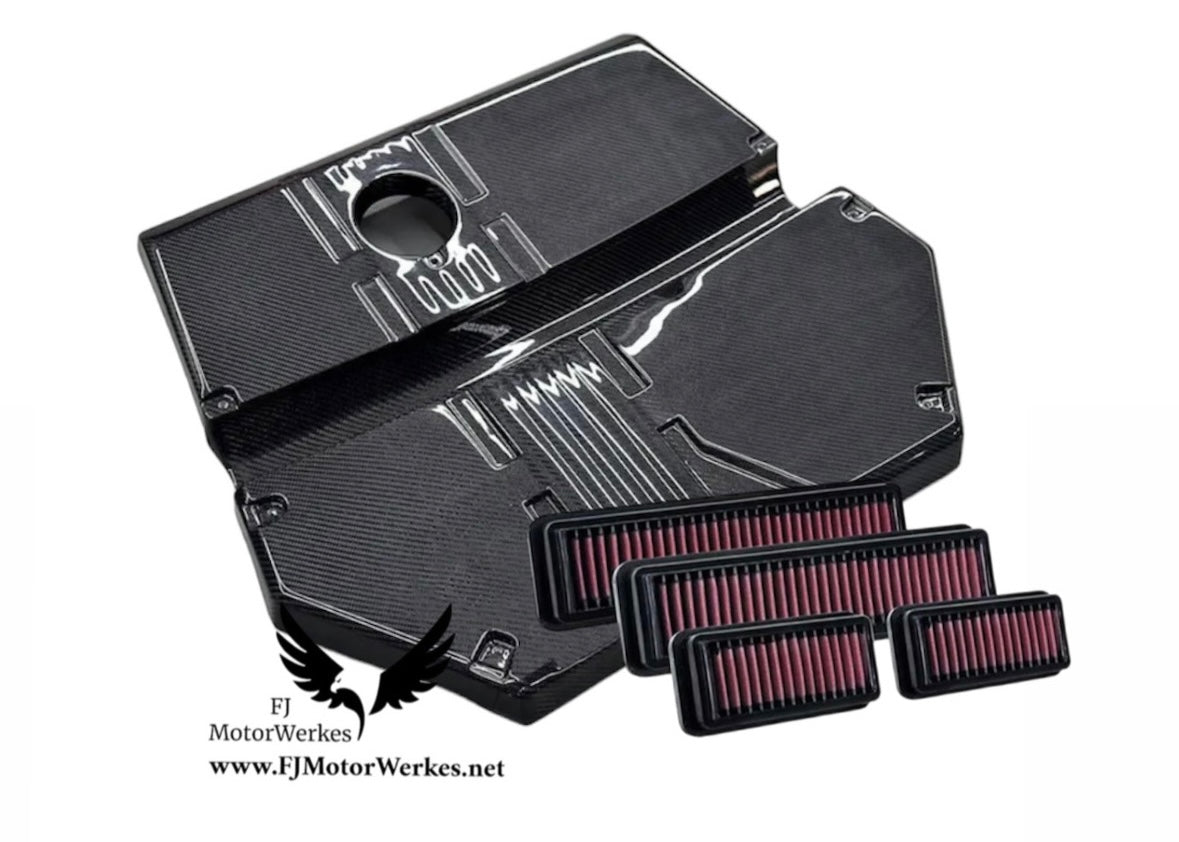 Bmw X3M X4M Intake kit inc Carbon Fibre Engine cover & Performance panel filters F97 F98
