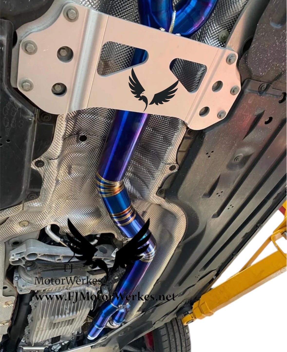 Bmw M3 G80 M4 G82 Lci S58 Titanium Single Midpipe with Under Brace