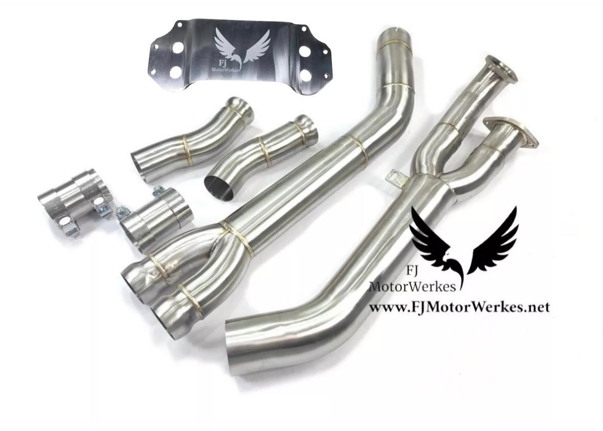 Bmw S58 M3 G80 G81 M4 G82 G83 3.5” Single Midpipe exhaust - With Brace