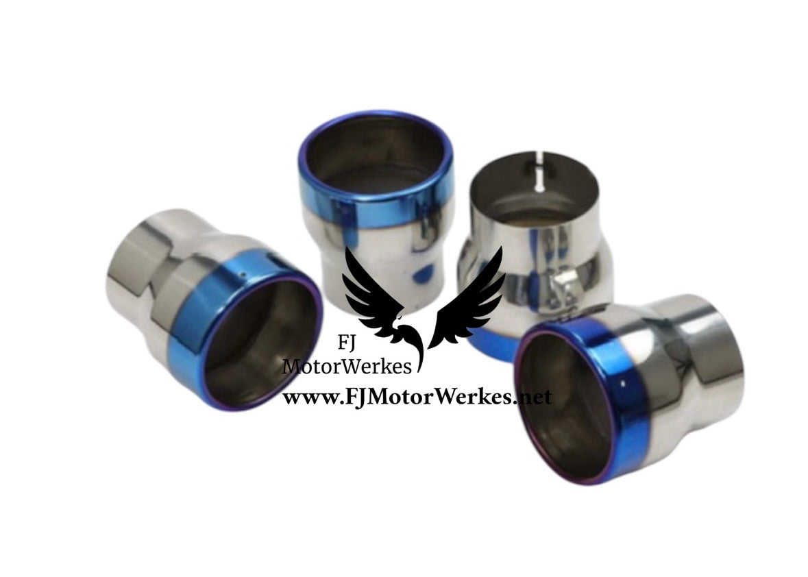 Bmw Burnt Blue Tips Stainless Steel Tips X3M X4M BLACK 4.5” Exhaust Tips Direct Fit X3mc X4mc F98 F97