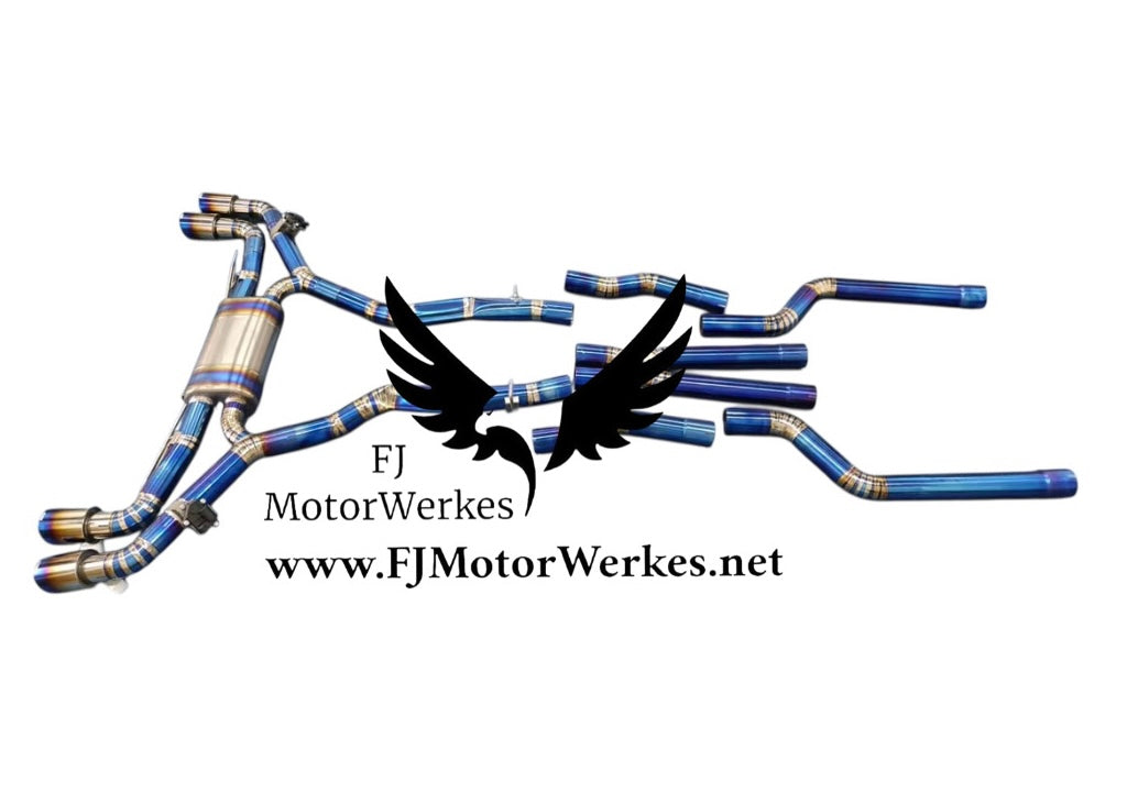 Bmw X5M X6M F95 F96 Titanium Full Catback exhaust system Pre Lci + Lci