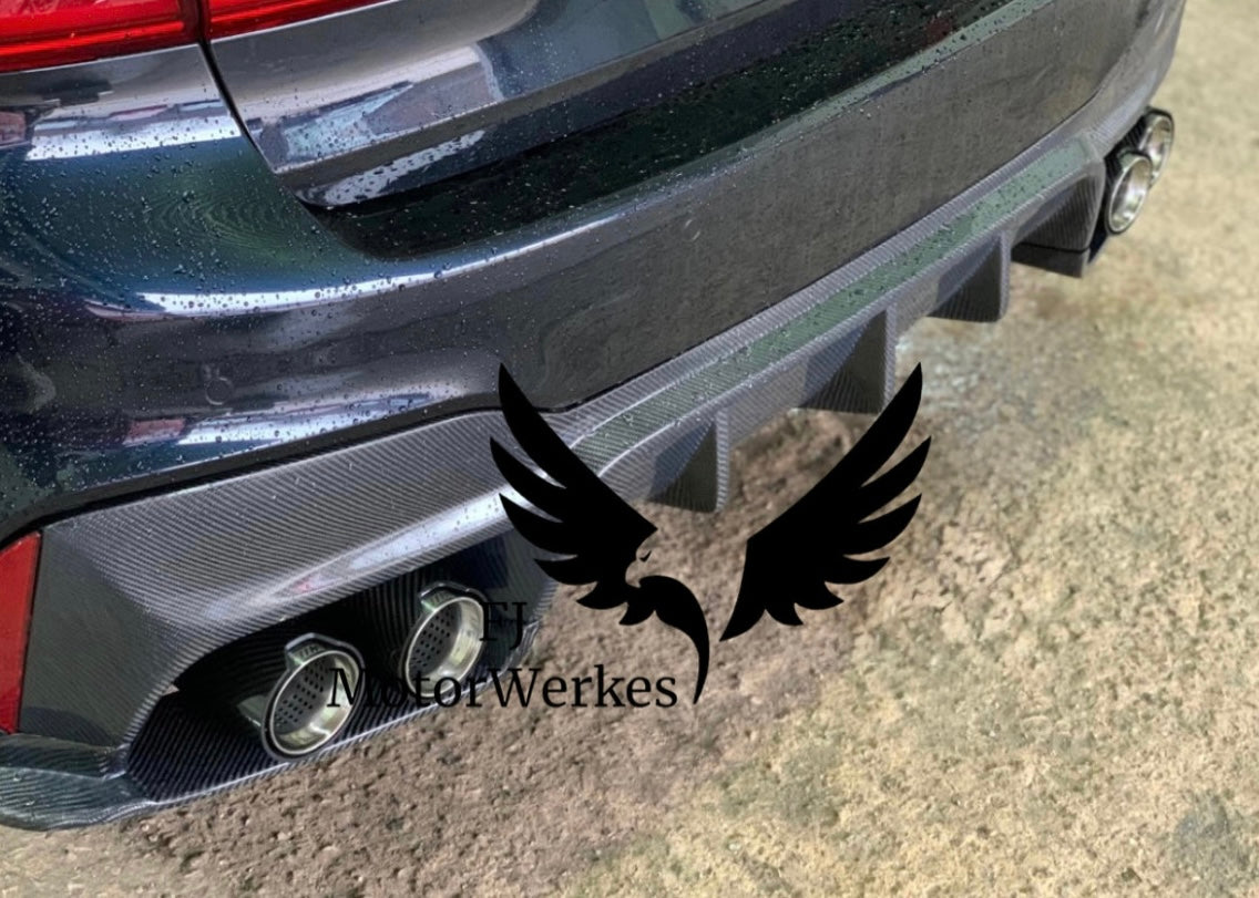 Bmw M Performance Carbon fibre exhaust tips x4 M5 F90 M8 F91 F92 F93 direct fit - Silver