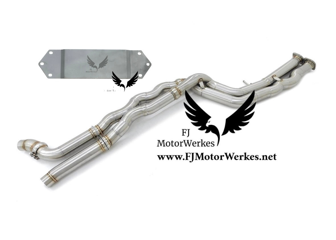 Bmw M2 COMP F87 Equal length Midpipe catback Exhaust stainless steel M2C S55 - With Brace