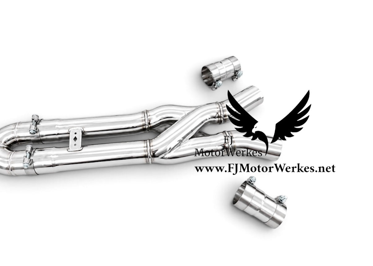 Bmw M2 M3 M4 - 4” inch Single Z Midpipe Stainless Steel HighFlow Inc Exhaust Brace G80 G81 G82 G83 G87