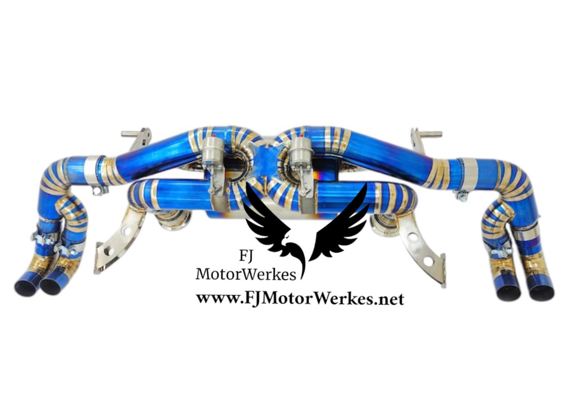 Audi R8 5.2L V10 Titanium Valved Muffler Sport Axle Back Exhaust 2014-2019