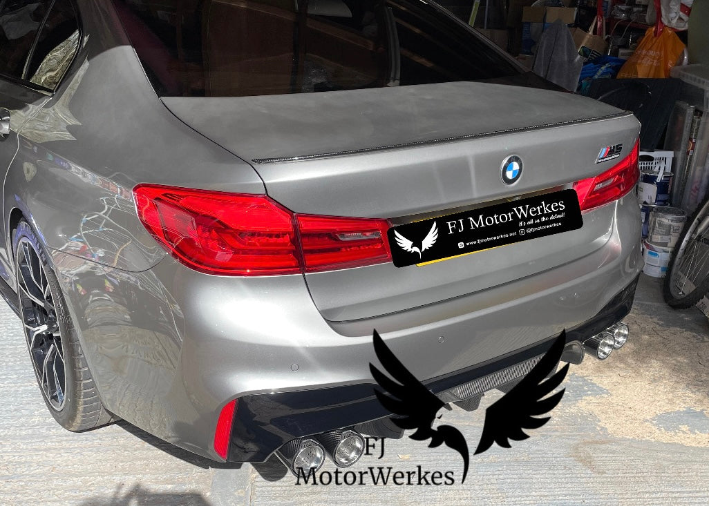 Bmw M Performance Carbon fibre exhaust tips x4 M5 F90 M8 F91 F92 F93 direct fit - Silver