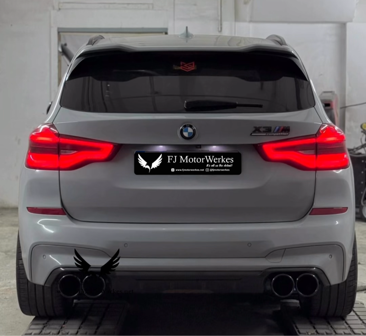Bmw X3M X4M BLACK CHROME 4.5” Exhaust Tips Direct Fit X3mc X4mc F98 F97 - V2