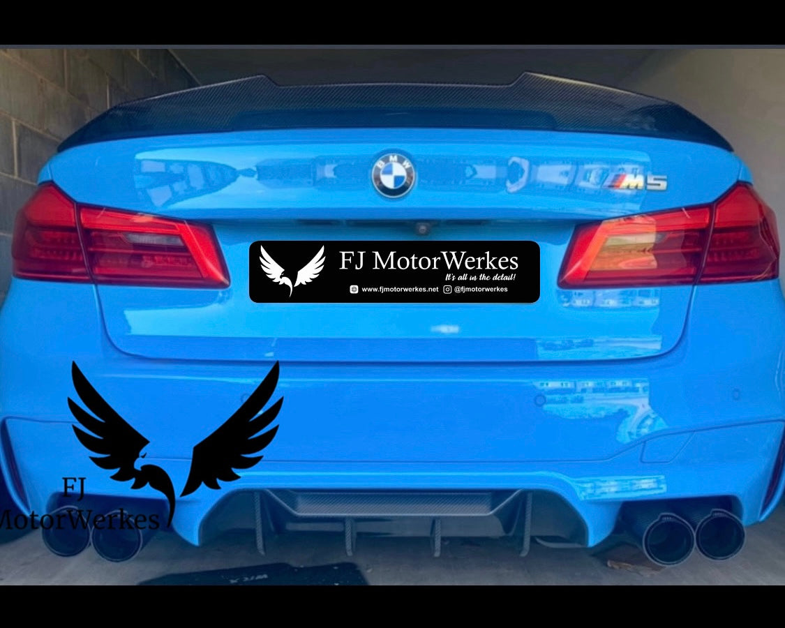Bmw M Performance Carbon fibre exhaust tips x4 M5 F90 M8 F91 F92 F93 direct fit - Black