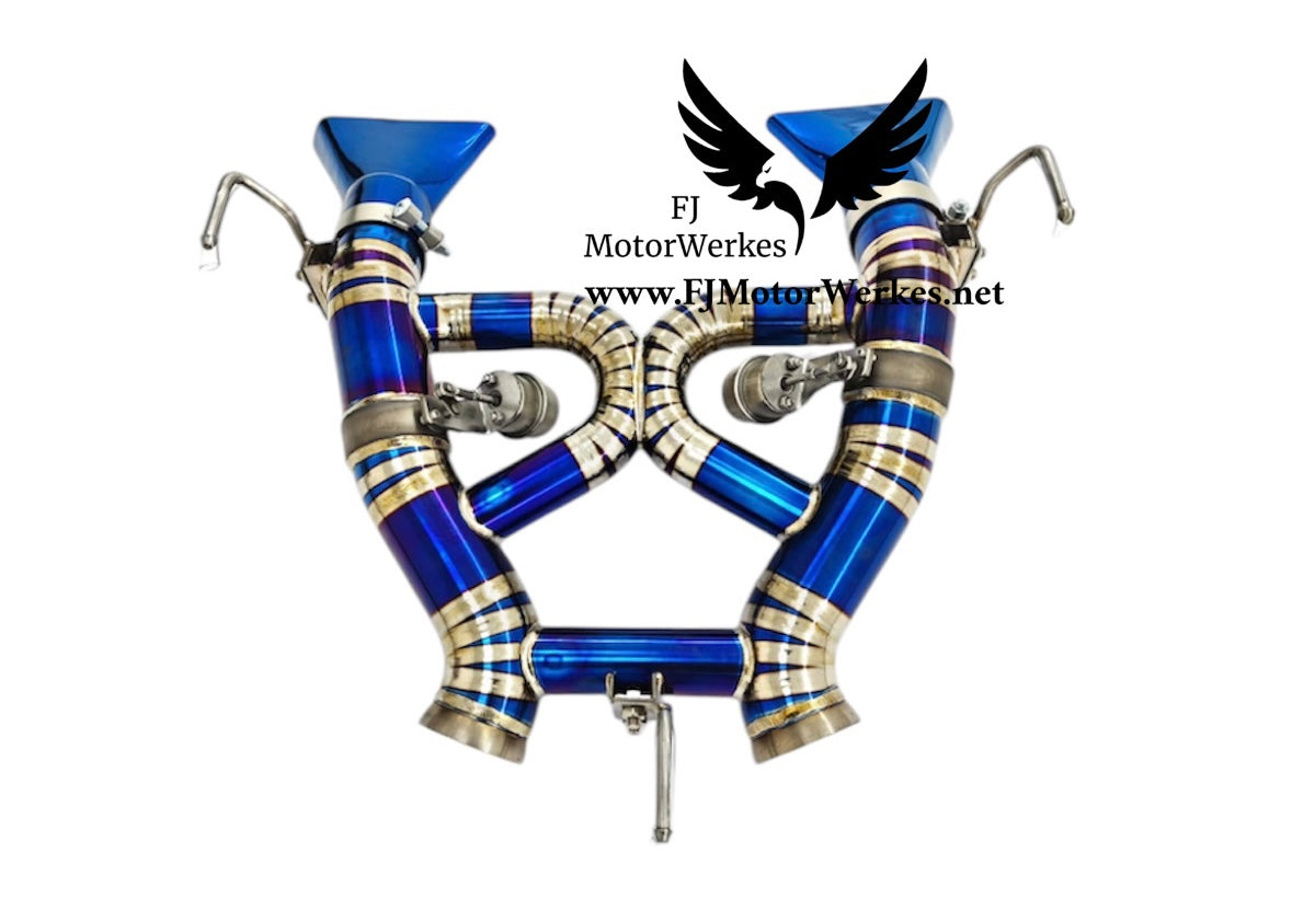 McLaren 650S MP4-12C 3.8T Valved System FJ Motorwerkes Titanium Catback Exhaust