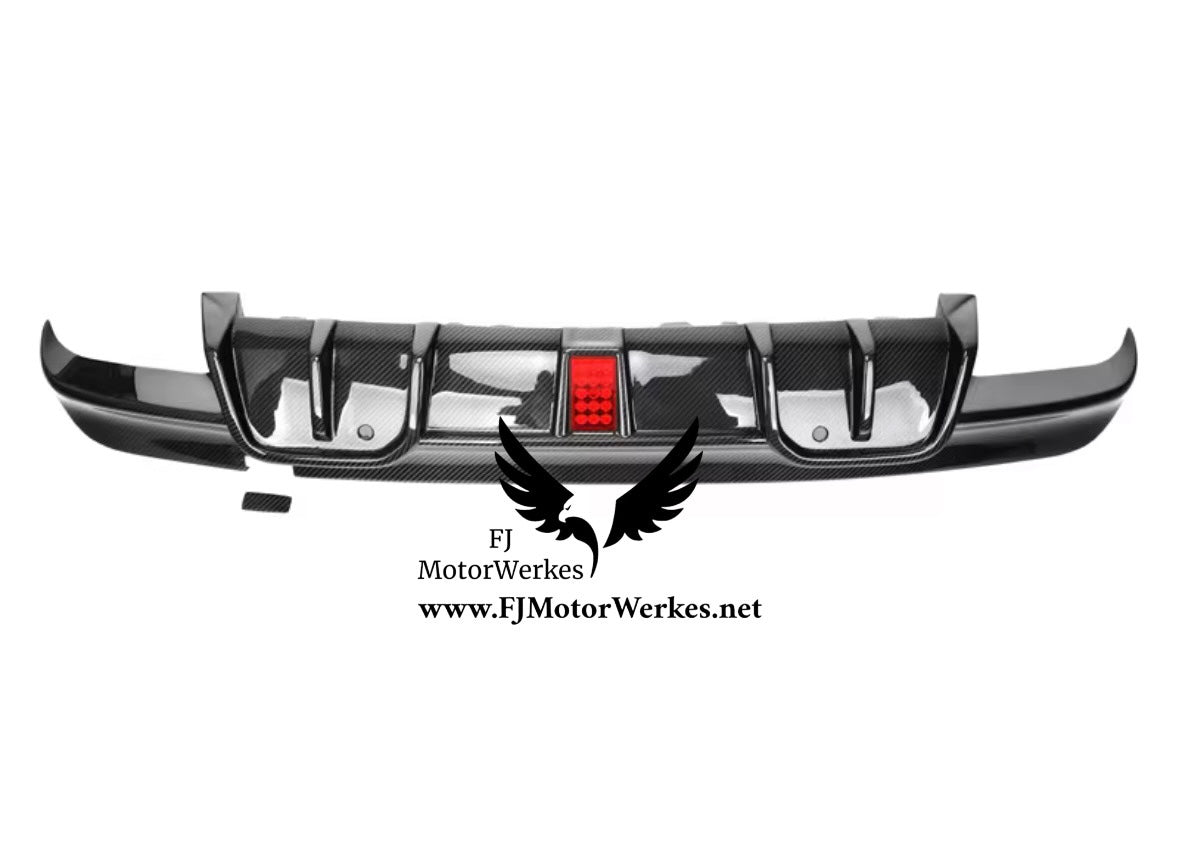 Bmw X5M X6M F95 F96 Carbon Fibre Diffuser with F1 Brake light Forza
