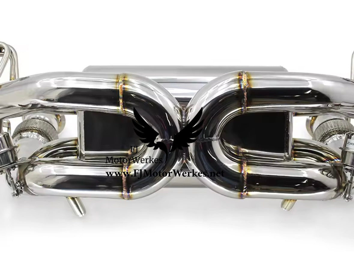 FJ Motorwerkes Audi R8 V10 5.2L OPF Valved SS304 Axle-Back Exhaust Premium Sound & Performance 2019-2024