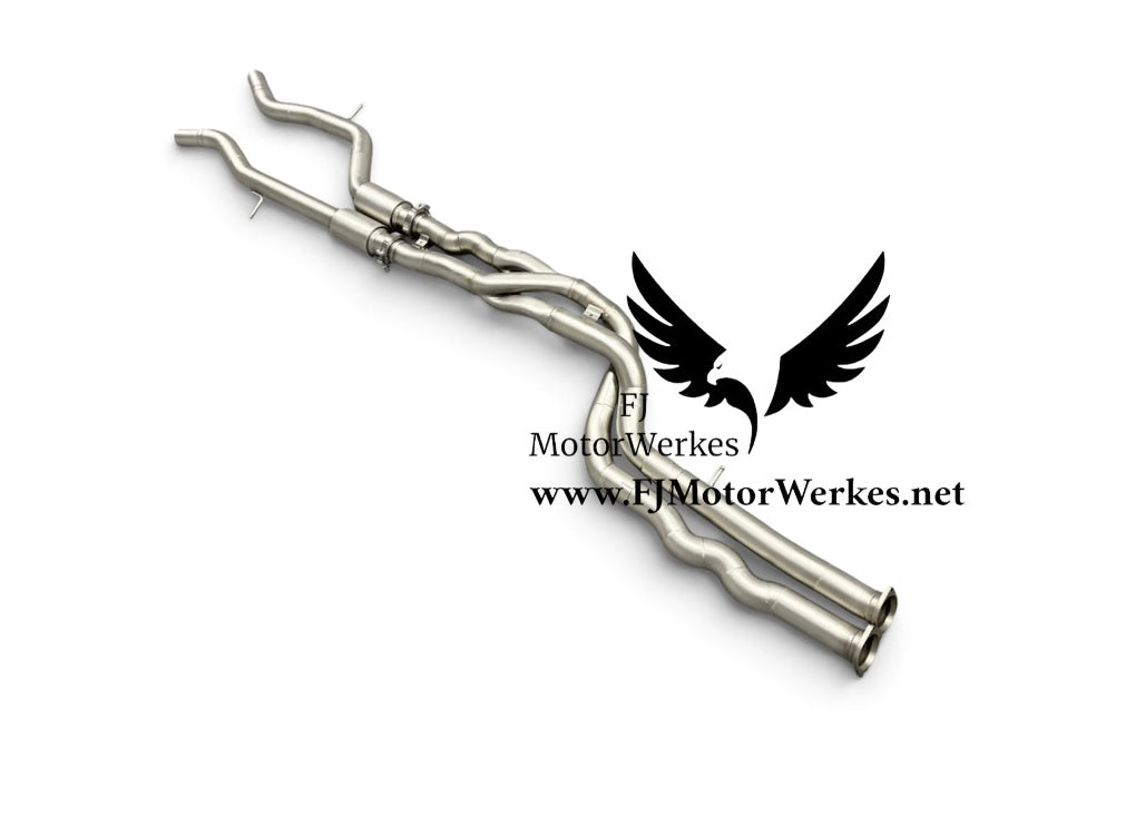 Bmw M3 F80 M4 F82 F83 (S55) Z MIDPIPE Equal Length Midpipe Catback Exhaust System stainless steel - With underbody BRACE