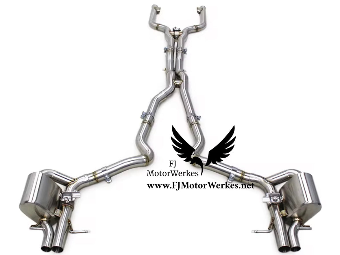 Mercedes Benz C63 C63S AMG W205 C205 4.0T 2015-2020 Valved Stainless Steel Catback Exhaust