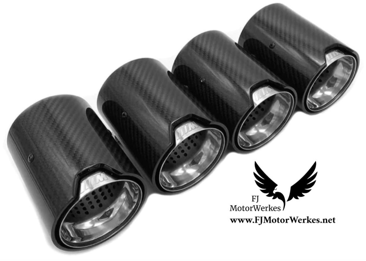 Bmw M5 G90 G99 M Performance Carbon Fibre Exhaust Tips SILVER