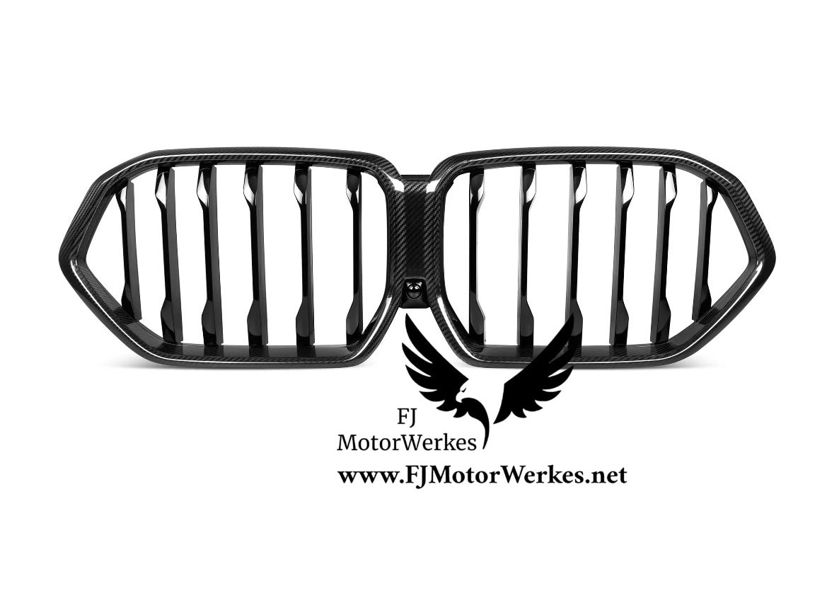 Bmw X5 X5M X6 X6M Carbon Fibre kidney grille - Double slats or Single