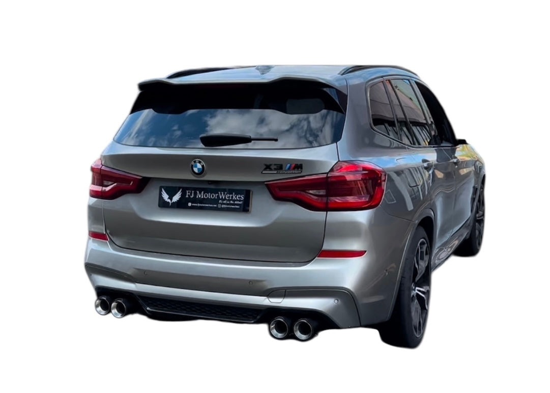 FJ MotorWerkes BMW X3M / X4M Starter Pack - Exhaust tips, Diff bolt kit, Single midpipe, Opf coding + Carbon fuel cap (Free)