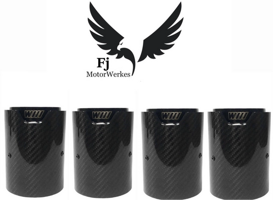 Bmw M2 M3 M4 M5 M6 X5M X6M Carbon Fibre M Performance Exhaust Tips F80 F82 F10 BLACK X4 Full set