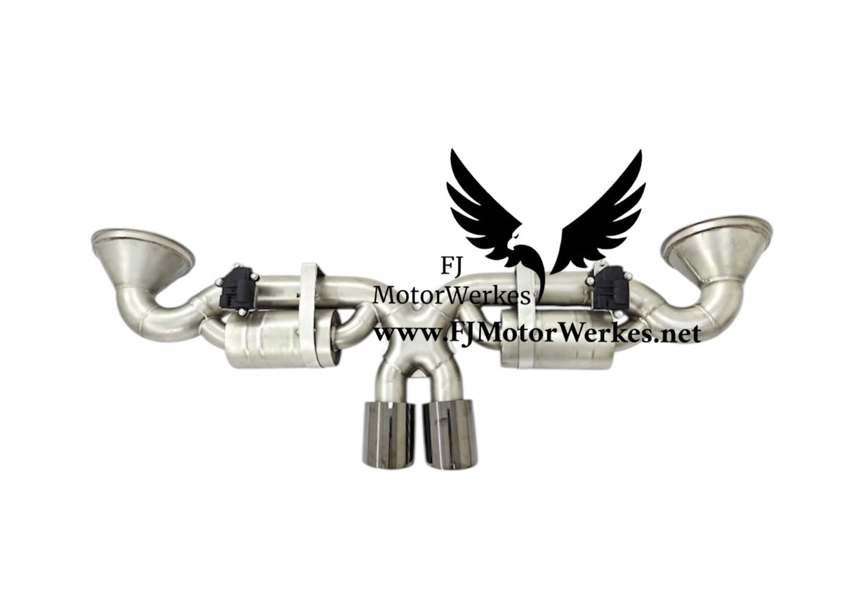 Porsche 911 992 GT3 GT3RS Valved catback exhaust system Xpipe dual mufflers