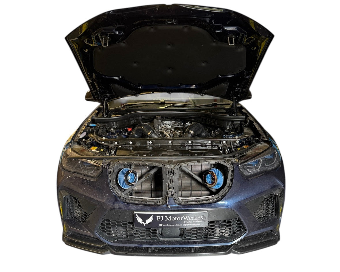 BMW M2 M3 M4 M5 M6 M8 X3M X4M X5M X6M + B58 Front Mount Air Intake kit - Inc Rain covers