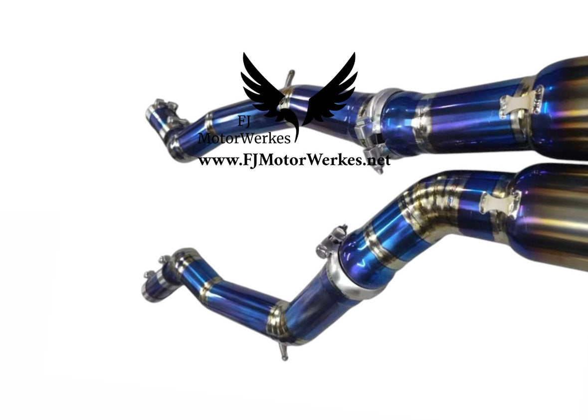 Bmw M3 F80 M4 F82 M4 F83 Equal Length Midpipe Exhaust in TITANIUM - With Brace