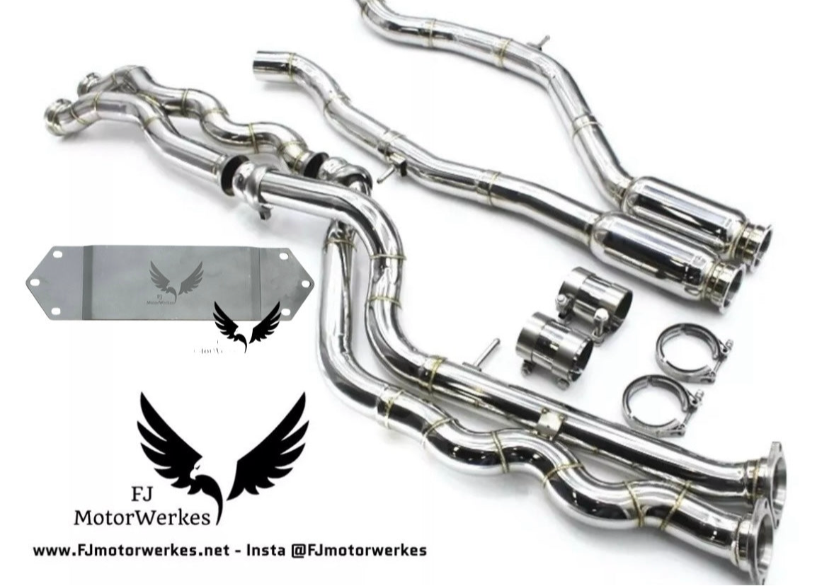 Bmw M3 F80 M4 F82 F83 Equal Length Midpipe Catback Exhaust System stainless steel - With underbody BRACE