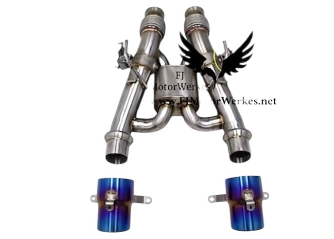 McLaren Artura 2022+ FJ Motorwerkes Stainless Steel Cat-Back Valved Exhaust System