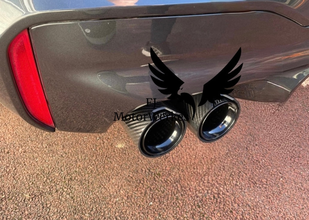 Bmw M Performance Carbon fibre exhaust tips x4 M5 F90 M8 F91 F92 F93 direct fit - Black