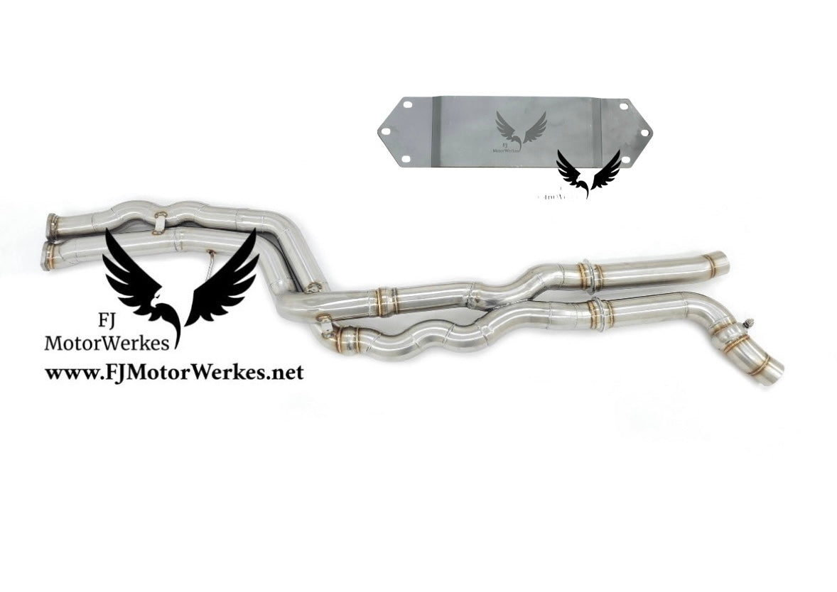 Bmw M2 COMP F87 Equal length Midpipe catback Exhaust stainless steel M2C S55 - With Brace