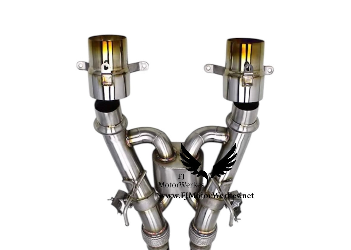 McLaren Artura 2022+ FJ Motorwerkes Stainless Steel Cat-Back Valved Exhaust System