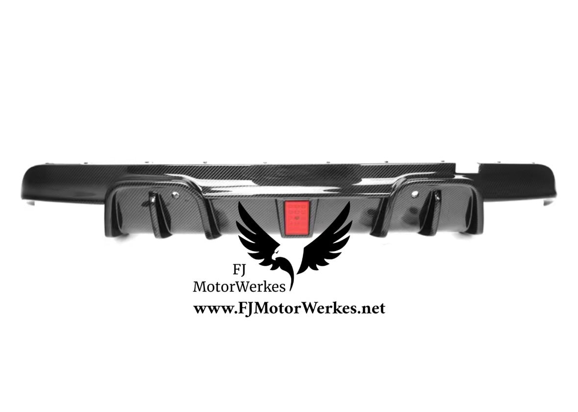 Bmw X5M X6M F95 F96 Carbon Fibre Diffuser with F1 Brake light Forza