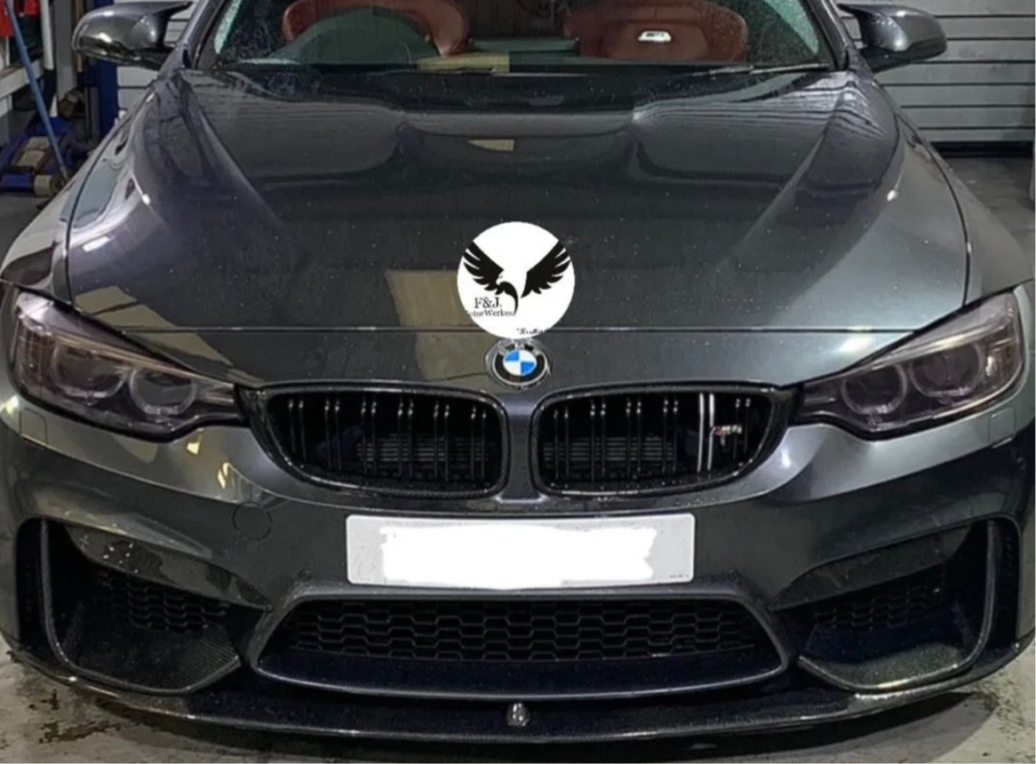 Bmw M4 Genuine Real Carbon Fibre Kidney Grilles With Badge Grill Emblem F82 F83