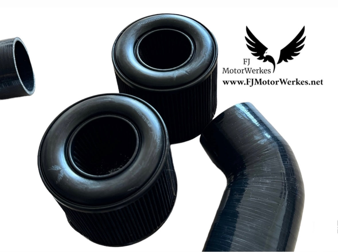 BMW M2 M3 M4 M5 M6 M8 X3M X4M X5M X6M B58 Front mount air intakes kit - Inc Rain covers