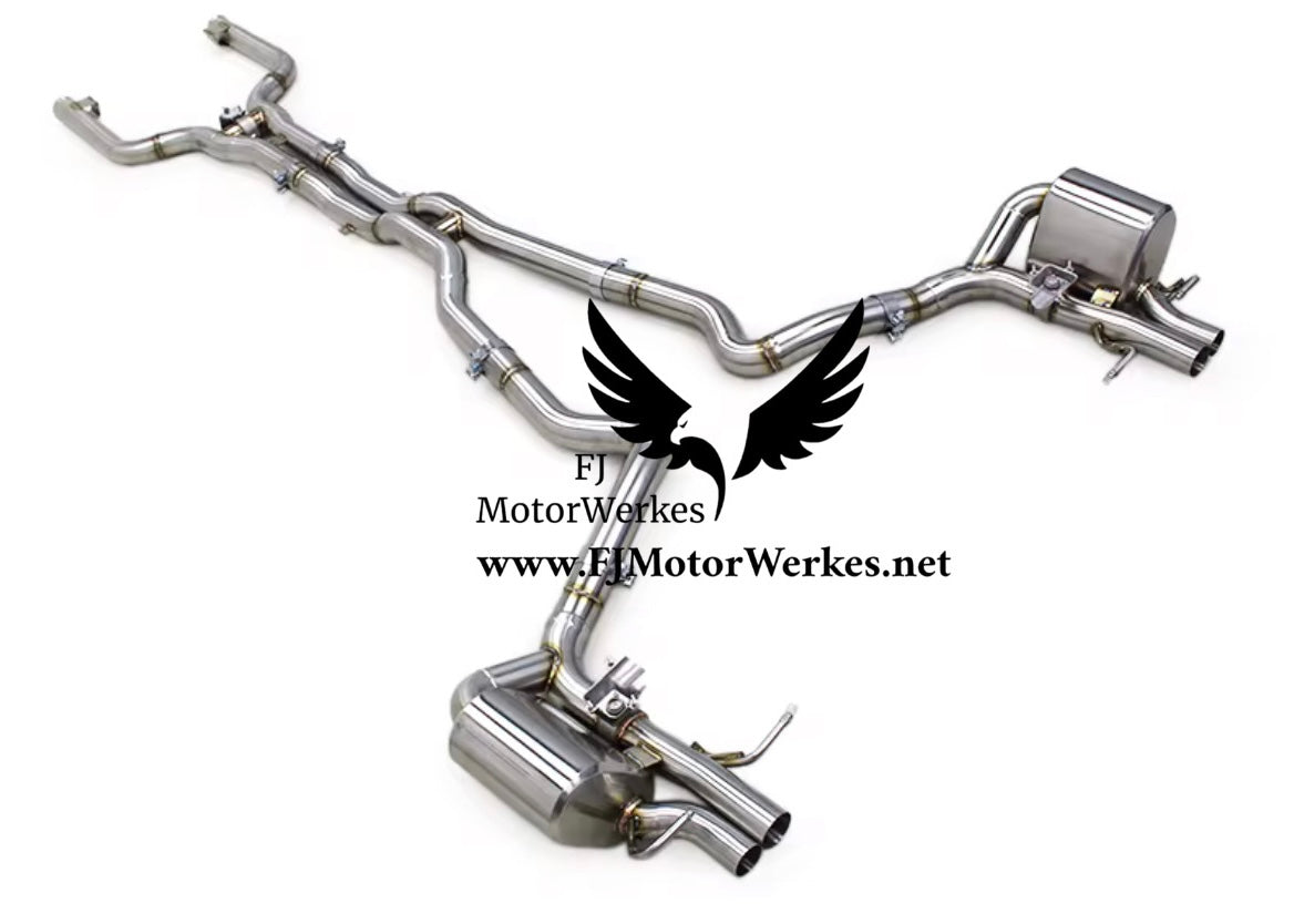 Mercedes Benz C63 C63S AMG W205 C205 4.0T 2015-2020 Valved Stainless Steel Catback Exhaust