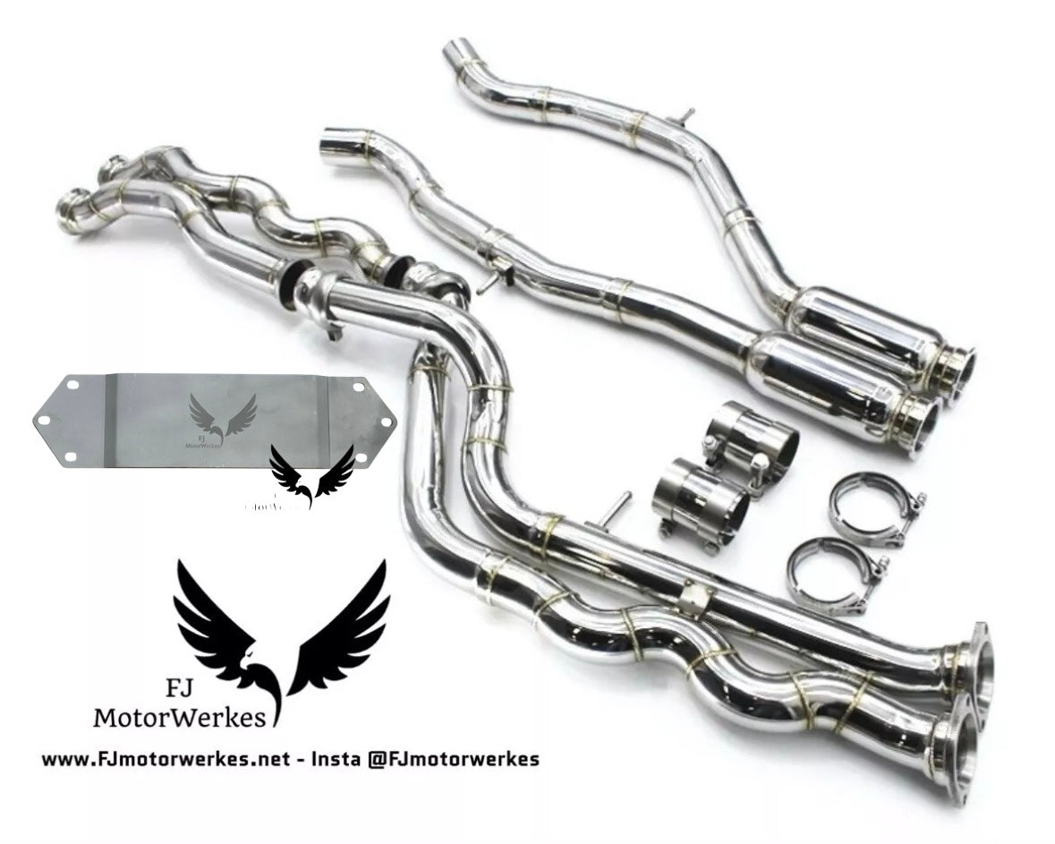 Bmw M3 F80 M4 F82 F83 Equal Length Midpipe Catback Exhaust System stainless steel - With underbody BRACE
