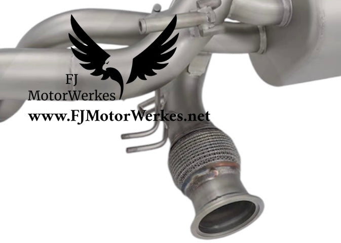 Audi R8 V10 5.2L OPF FJ Motorwerkes Valved SS304 Axle-Back Exhaust Premium Sound & Performance 2019-2024