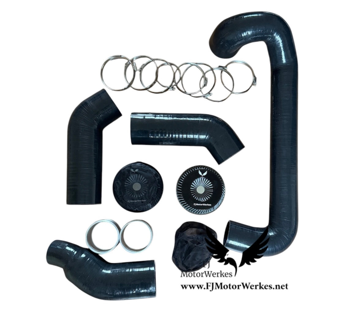 BMW M2 M3 M4 M5 M6 M8 X3M X4M X5M X6M B58 Front mount air intakes kit - Inc Rain covers