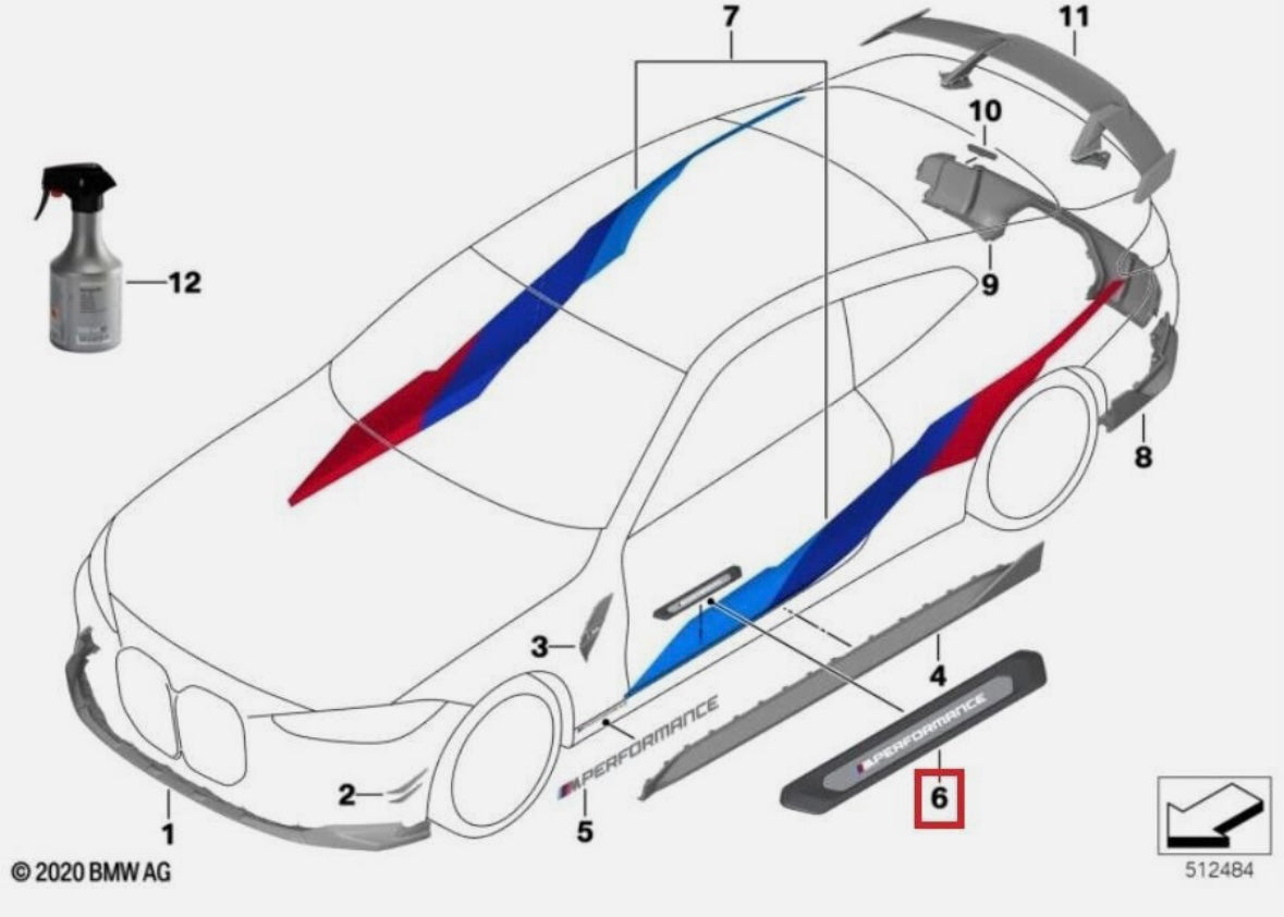 Genuine BMW M Performance Carbon Door Entrance Sill Trims M3 G80 G81 Set of 2