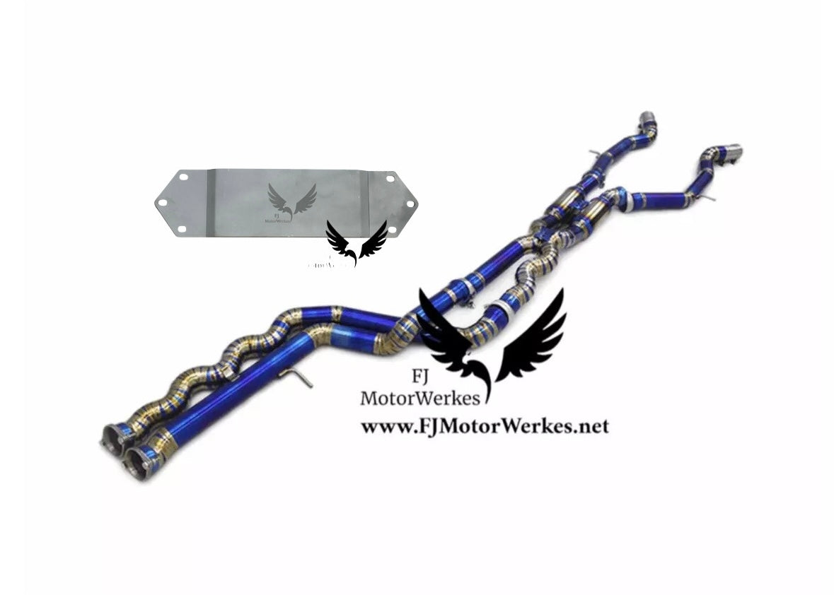 Bmw M3 F80 M4 F82 M4 F83 Equal Length Midpipe Exhaust in TITANIUM - With Brace