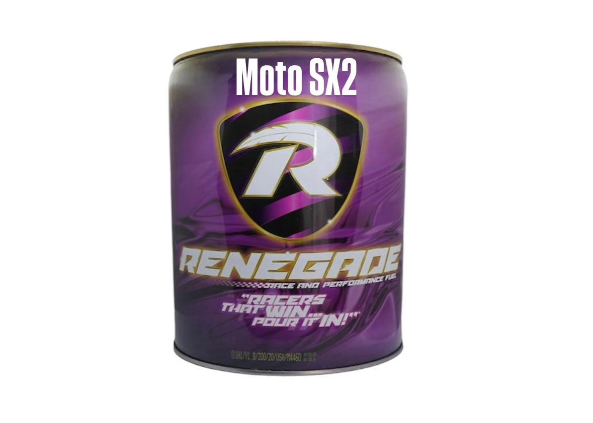 Renegade SX2 – High-Performance Leaded Race Fuel for 2-Stroke Engines